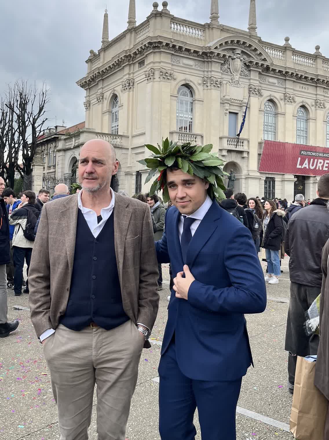 me and dad on degree day